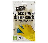Signature Select Gloves Flock Lined Small - 1 Pair