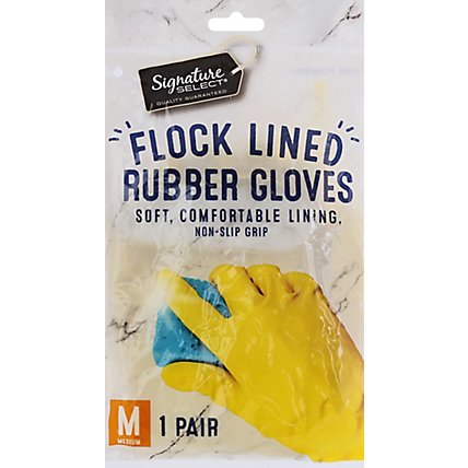 Signature Select Gloves Flock Lined Medium - 1 Pair - Image 2