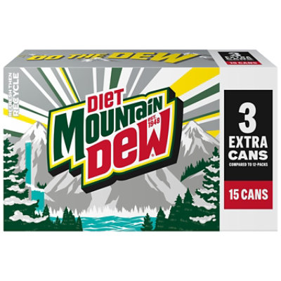 Mtn Dew Soda Diet - 15-12 Fl. Oz. - Image 1