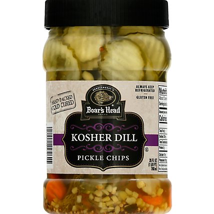 Boars Head Kosher Dill Pickle Chips - 26 Oz - Image 1