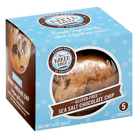 The Naked Baker Gf Sea Salt Chocolate Chip Cookies - 7.5 Oz
