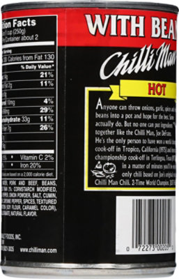 Chilli Man Chili With Beans Hot - 15 Oz - Image 6