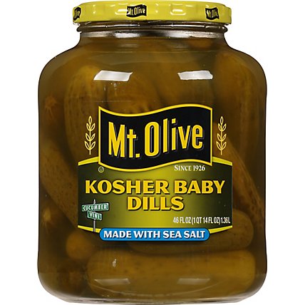 Mt Olive Kosher With Sea Salt Baby Dills - 46 Oz - Image 2