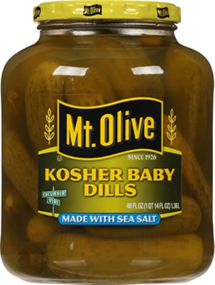 Mt Olive Kosher With Sea Salt Baby Dills - 46 Oz - Image 2