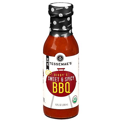 Tessemaes Organic Sauce Diggys BBQ BSweet Spicy - 10 Fl. Oz. - Image 3