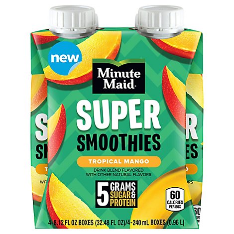 Minute Maid Tropical Mango Super Smoothies - 4-8.45 Fl. Oz.