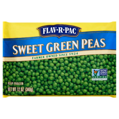 Fav R Pac Sweet Green Peas - 12 Oz - Image 1