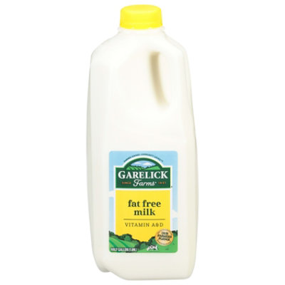 Garelick Farms Fat-Free Milk -0.5 Gallon - Image 1