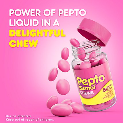 Pepto Bismol Chews Fast And Effective Relief From Nausea Heartburn - 24 Count - Image 3
