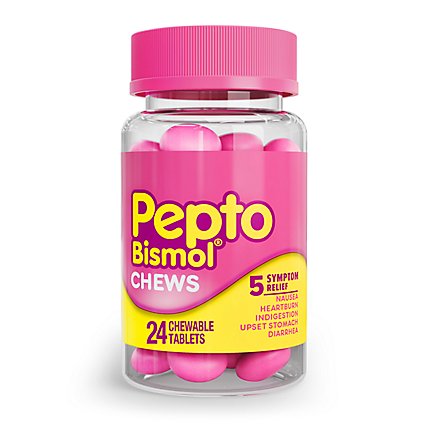 Pepto Bismol Chews Fast And Effective Relief From Nausea Heartburn - 24 Count - Image 2