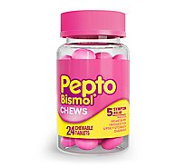 Pepto Bismol Chews Fast And Effective Relief From Nausea Heartburn - 24 Count