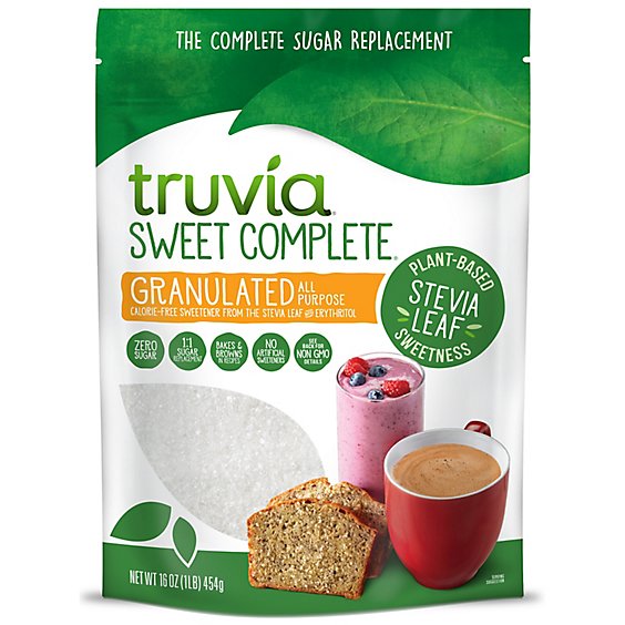 Truvia Sweet Complete Calorie Free Sweetener From The Stevia Leaf Bag - 16 Oz