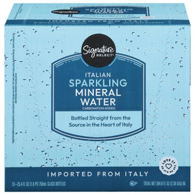 Signature SELECT Italian Mineral Water Sparkling - 25.4 Fl. Oz.