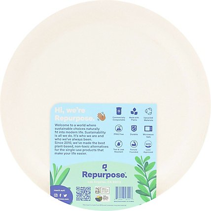 Repurpose Plates Bagasse 10 Inchnl 10 In - 44 Count - Image 4