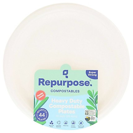 Repurpose Plates Bagasse 10 Inchnl 10 In - 44 Count - Image 2