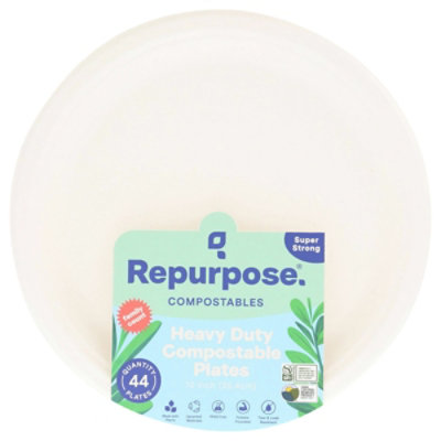 Repurpose Compostable Bagasse Plate, 9 inch - 44 count per pack