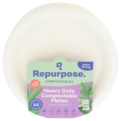Repurpose Plates Bagasse 9 Inch - 44 Count - Image 1