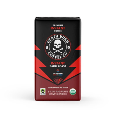 Death Wish Coffee Dark Roast Instant Coffee Packets - 8 CT - Image 2