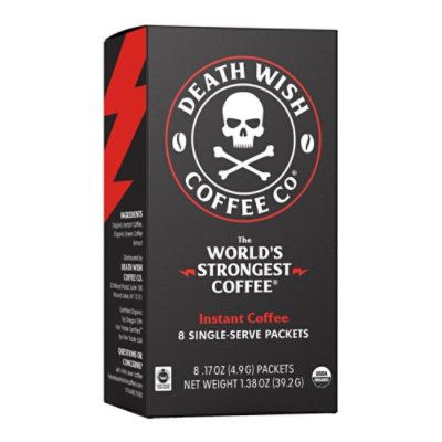 Death Wish Coffee Coffee Instant Packets 8 Each Vons