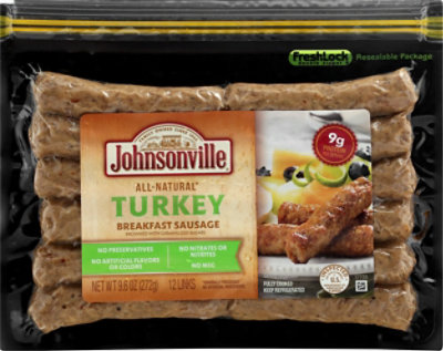 Johnsonville Cooked Natural Turkey Breakfast Sausage Links - 9.6 Oz - Image 2