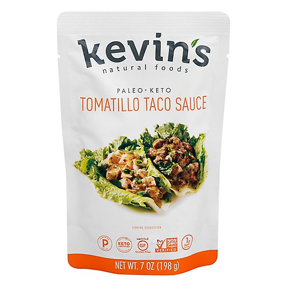 Kevins Nat Foods Taco Sauce Tomatillo - 7 Oz