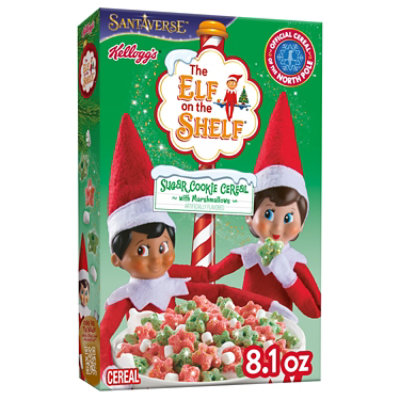 Kelloggs The Elf on the Shelf Breakfast Cereal Sugar Cookie with Marshmallows - 8.1 Oz - Image 1