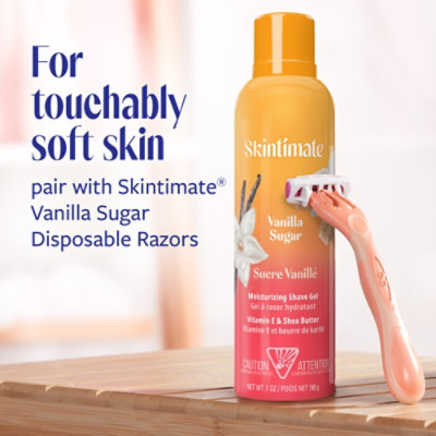 Skintimate Vanilla Sugar Women Shave Gel - 7 Oz - Image 5