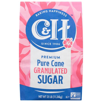 C&H Cane Sugar Granulated - 25 Lb - Safeway