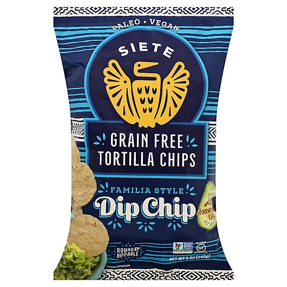 Siete Grain Free Dip Chip Tortilla Chips - 5 Oz