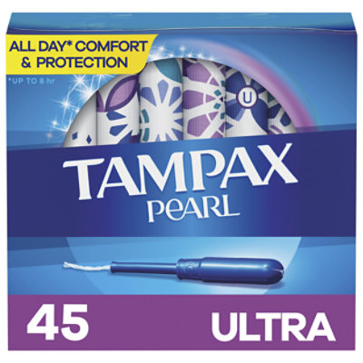 Tampax Pearl Tampons Ultra LeakGuard Unscented - 45 Count