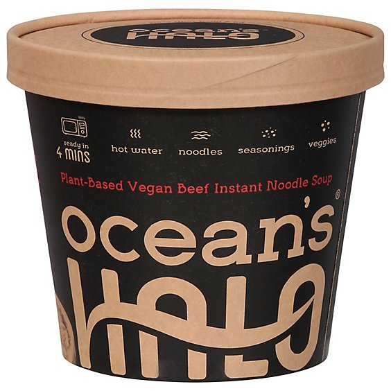 Oceans Halo Noodle Bowl Vegan Beef - 4.02 Oz