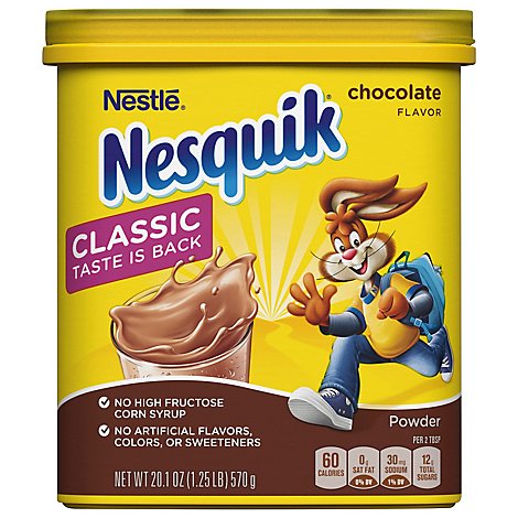 Nesquik Chocolate Powder Canister - 20.1 Oz