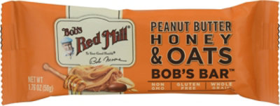 Bobs Red Mill Bobs Bar Peanut Butter Honey & Oats - Each - Image 2