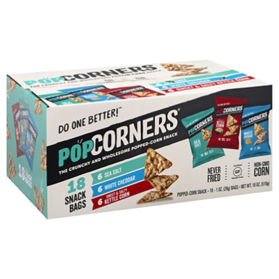 Popcorners Snack Bags 3vrty Box 18ct - 18 Oz