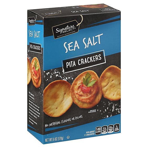 Signature Select Crackers Pita Sea Salt - 6 Oz