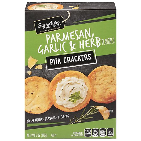 Signature Select Crackers Pita Parmesan Garlic Herb - 6 Oz