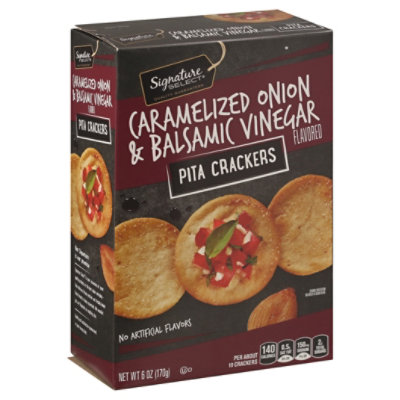Signature Select Crackers Pita Caramelized Onion Vinegar - 6 Oz