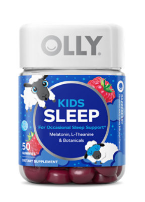 OLLY Kids Sleep Gummies Razzzberry - 50 Count - Image 1