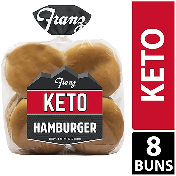 Franz Keto Hamburger Buns 8 Count - 12 Oz