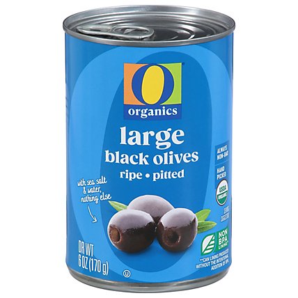 O Organics Olives Ripe Pitted Large - 6 Oz - Image 1