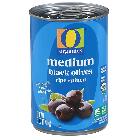 O Organics Olives Ripe Pitted Medium - 6 Oz