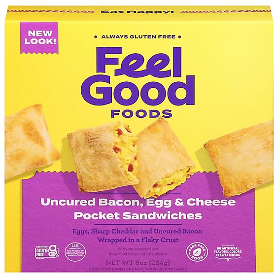 Feel Good Foods Pocket Bacon Egg & Chees - 8 Oz