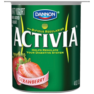 Sysco Yogurt Straw/Peach Activia - 4 Oz