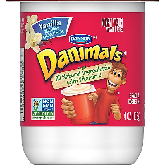 Sysco Yogurt Vanilla Danimals Cup - 4 Oz