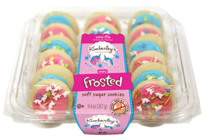 Kimberleys Bakeshoppe Unicorn Mini Frosted Cookies-Pink & Blue - 9.4 Oz - Image 1