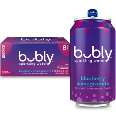 Bubly Sparkling Water Blueberry Pomegrante - 8-12 Fl. Oz.