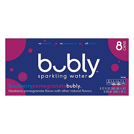 Bubly Sparkling Water Blueberry Pomegrante - 8-12 Fl. Oz. - Image 3