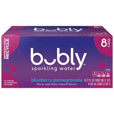 Bubly Sparkling Water Blueberry Pomegrante - 8-12 Fl. Oz. - Image 2