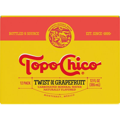 Topo Chico Mineral Water Twist Of Grapefruit Carb-Ko Glass Bottles - 12-12 Fl. Oz. - Image 2