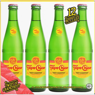 Topo Chico Mineral Water Twist Of Grapefruit Carb-Ko Glass Bottles - 12-12 Fl. Oz. - Image 5